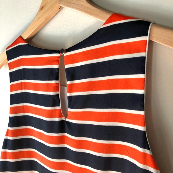 Everly Orange & Blue Striped Dress EUC - Picture 2 of 8
